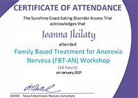 Joanna Jleilaty, Eating disorders, eating disorders recovery